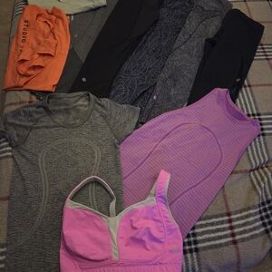 lululemon athletica Gray and Pink Leggings